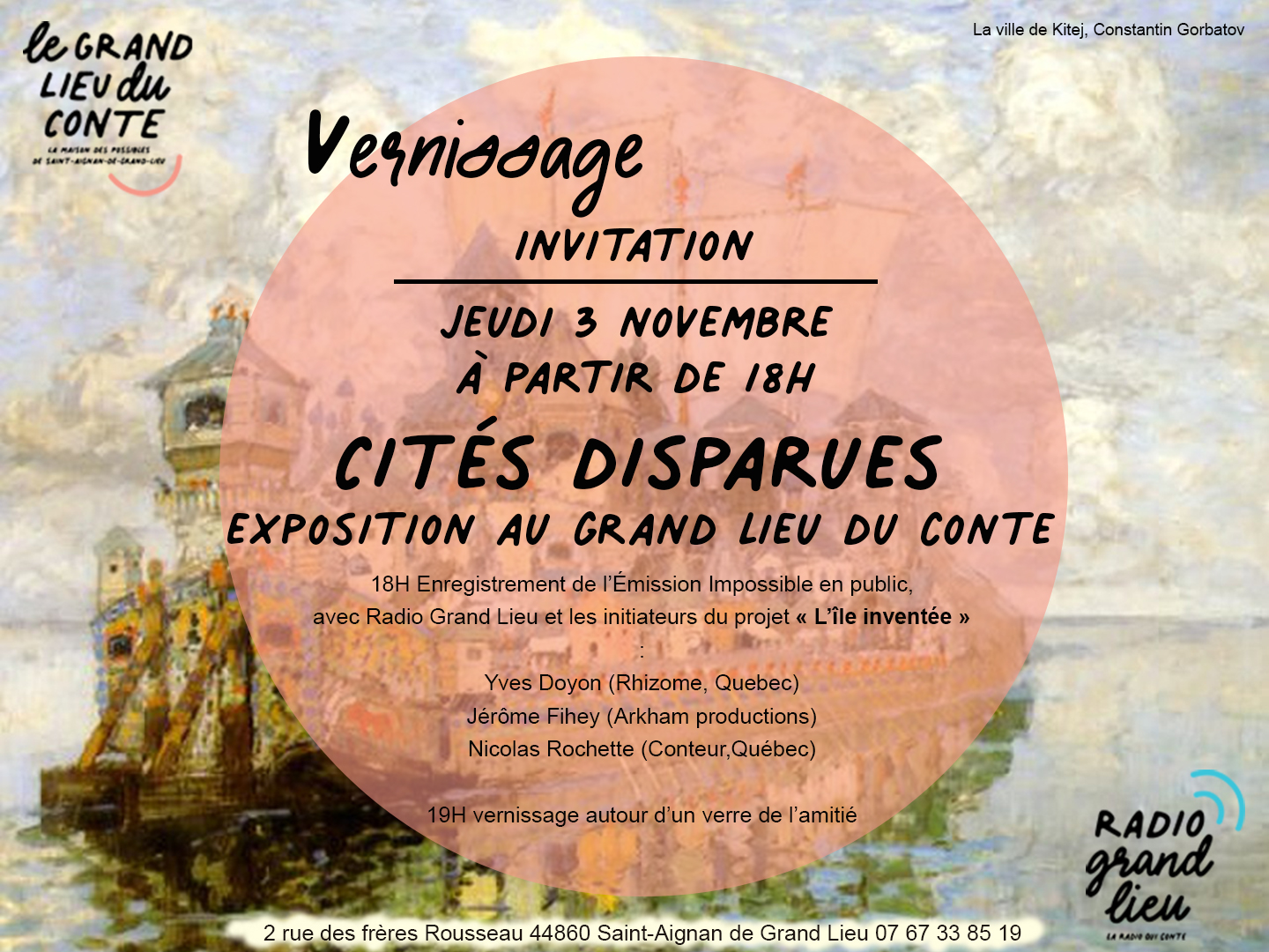 Les cités disparues, exposition au Grand Lieu du Conte