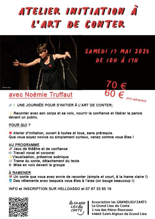 stage conte avec Noémie Truffaut au Grand Lieu du Conte