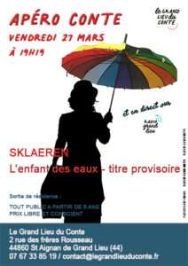 L'enfant des eaux, sortie de résidence de Sklaeren au Grand Lieu du Conte