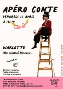 Warlotte conteuse pour l'apéro conte du 17 avril 2026